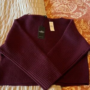 Ann Taylor Cashmere Women's Burgundy Sweater